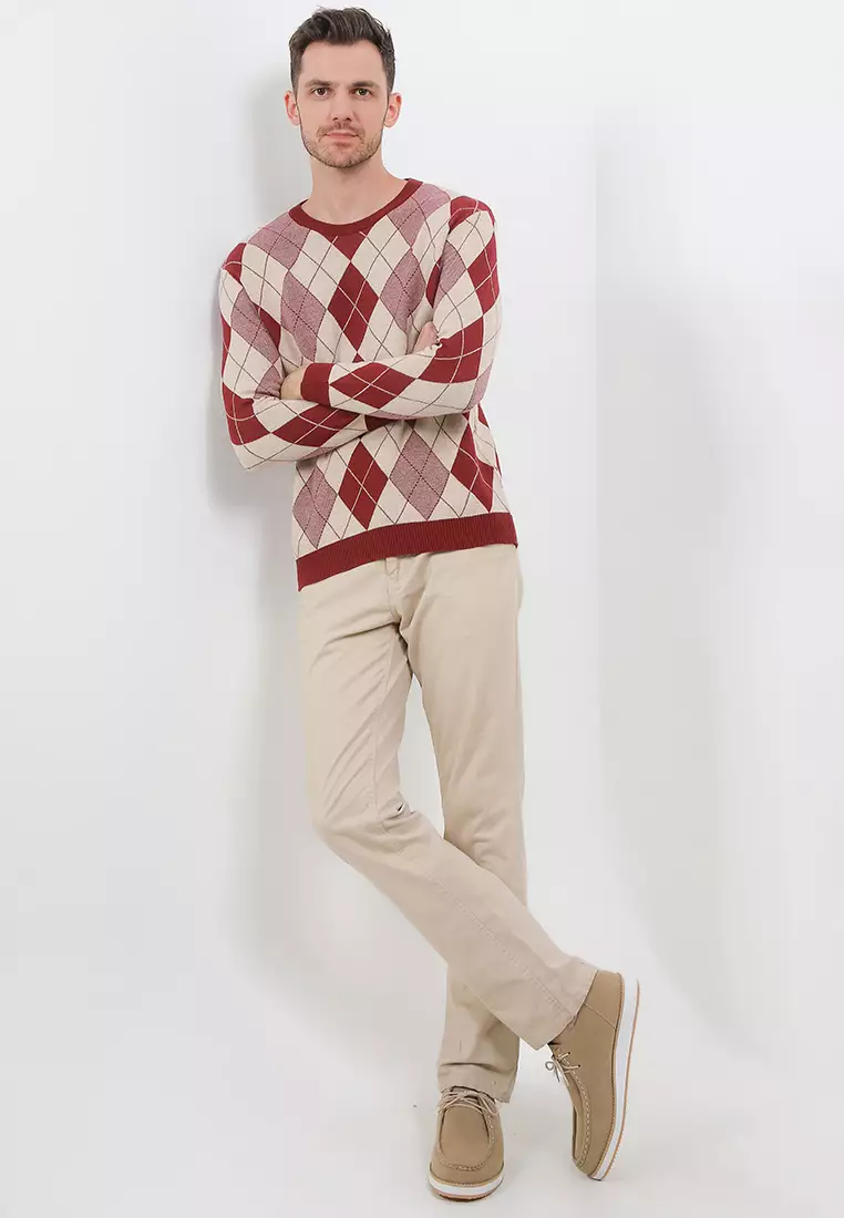 Argyle Oversize Sweater