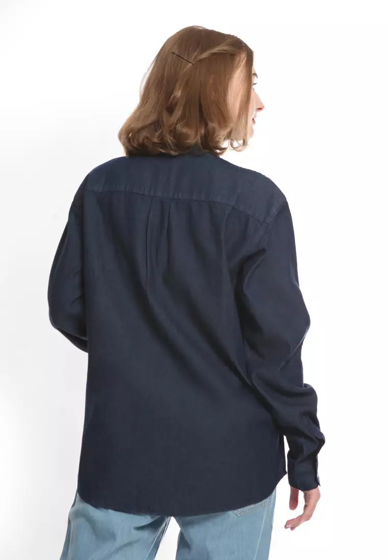 Tunik Denim Krah Mandarin KB282311