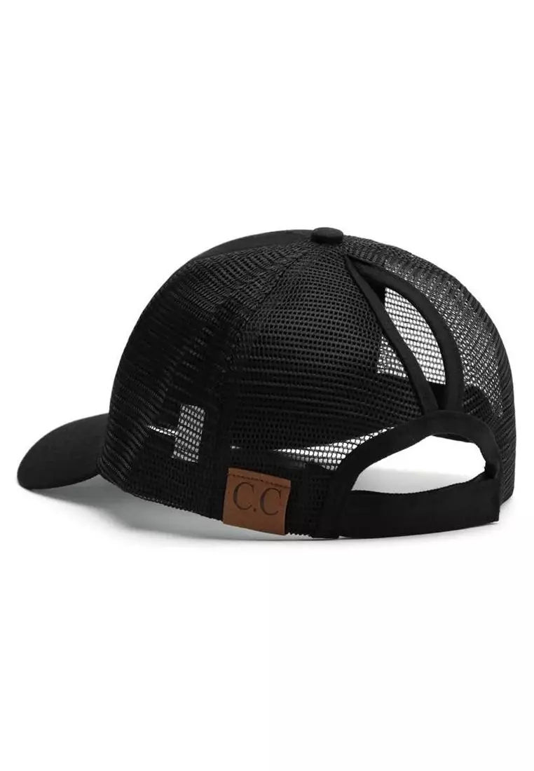 Topi Trucker Baseball Mesh Ponytail Cap Material Cotton 126 ORIGINAL