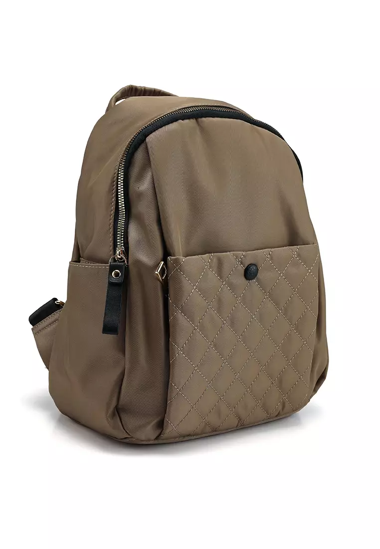 Quilted Nylon Backpack