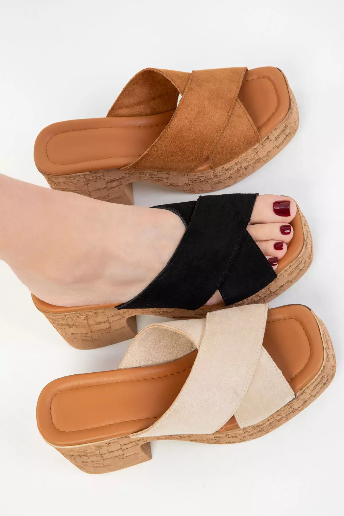 Black Suede Women's Classic Heeled Shoes 20349