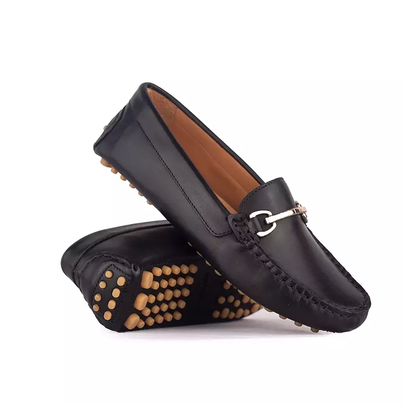 Sepatu Casual Wanita Loafer Moccasin Gino Mariani Elora 1 Black