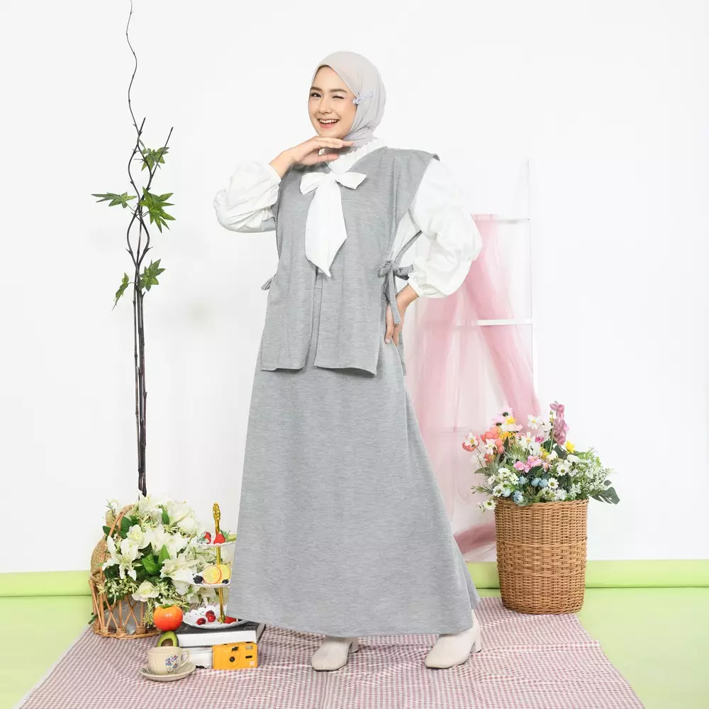 Amari One Set Vest Skirt - Misty Gray M19708 R39S5