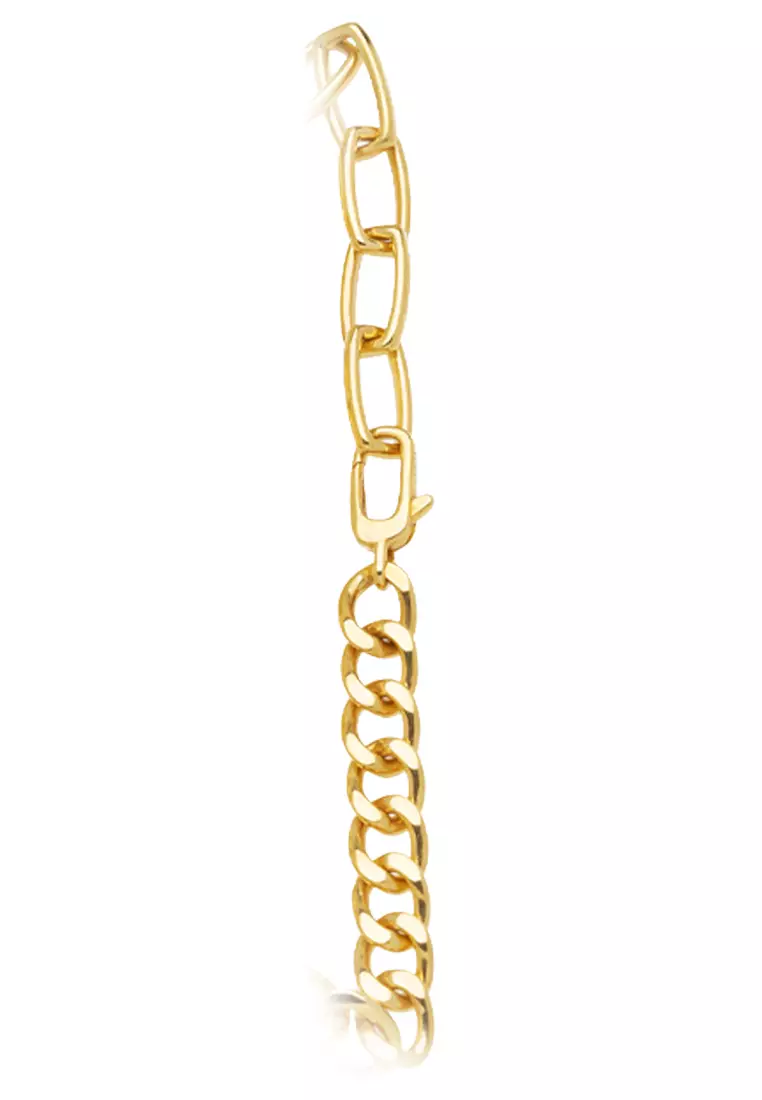 TOMEI Two-Ways Linked Bracelet, Yellow Gold 916