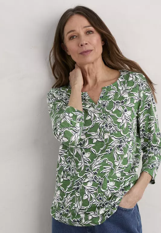 Seasalt Cornwall Green Gypsophilia Top