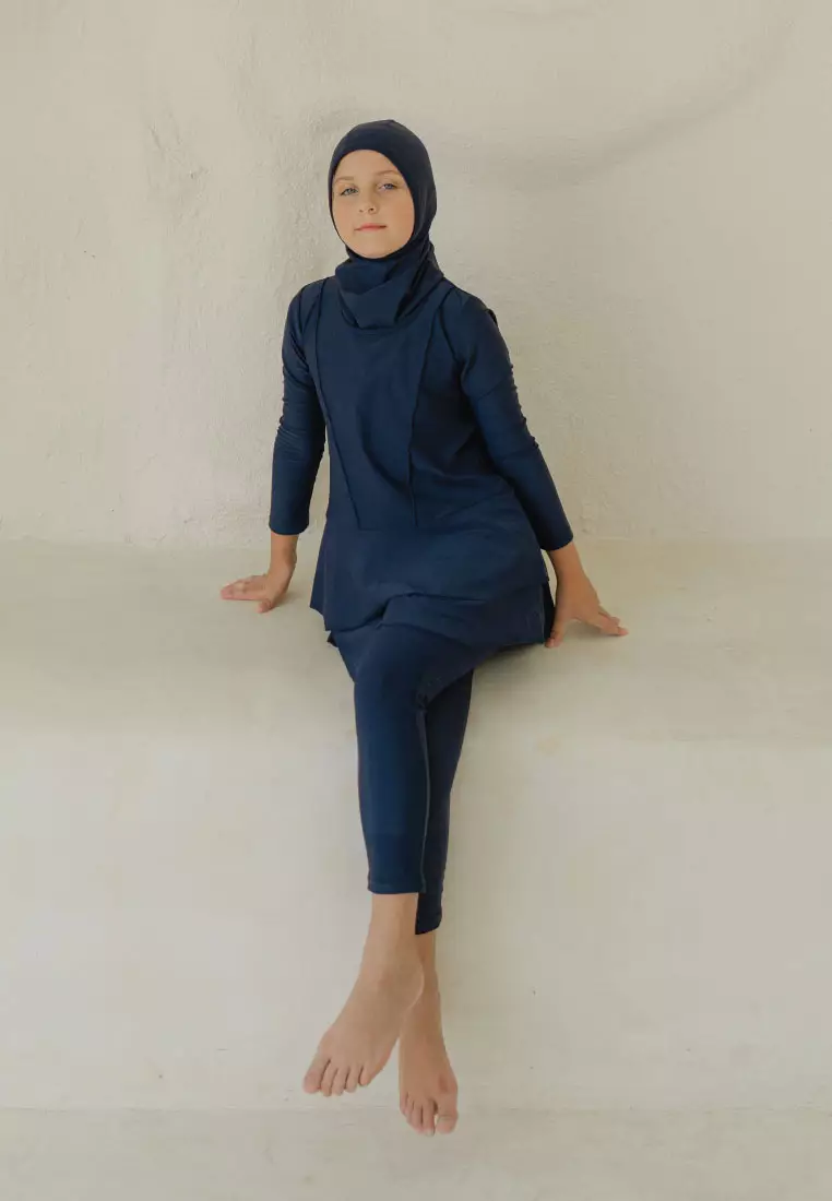 Layla Burqini Kids, Baju Renang Muslim Anak - True Navy