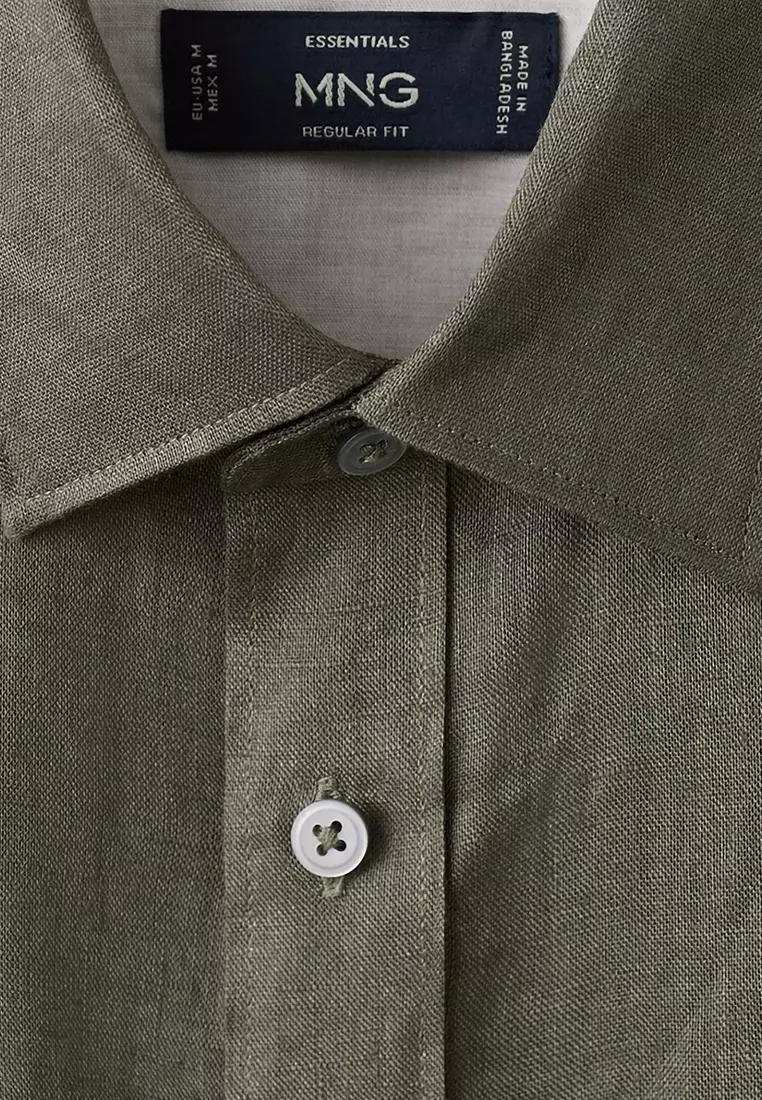 Regular-Fit 100% Linen Shirt
