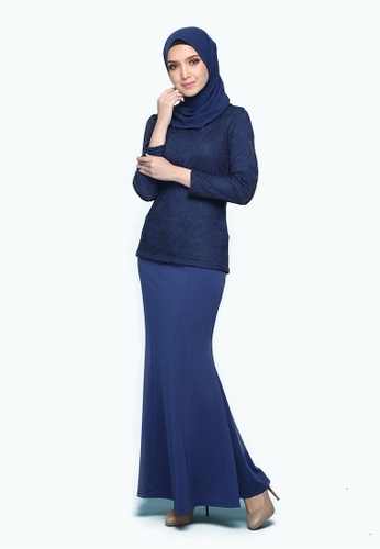 Buy Kurung Lace Mulan Blue from Seri Maharani in Blue only 169