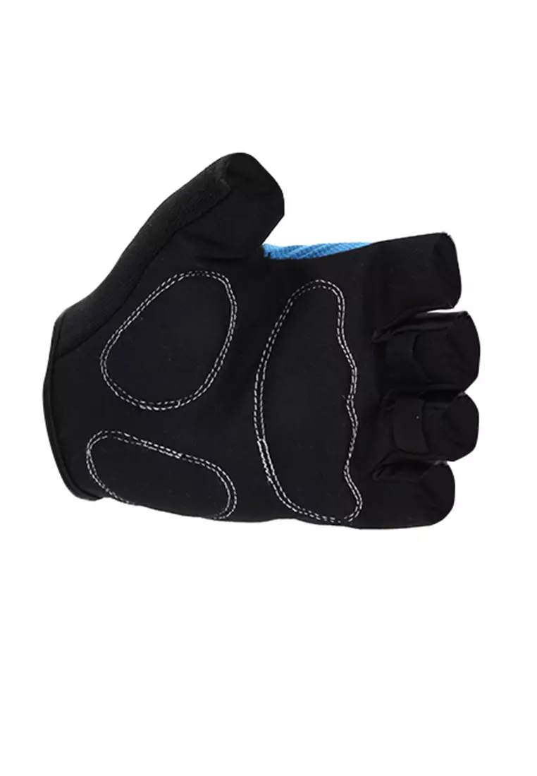 Decs Sports Gloves Sarung Tangan Olahraga Sepeda Half Finger Unisex Size L Material Lycra ORIGINAL - Blue