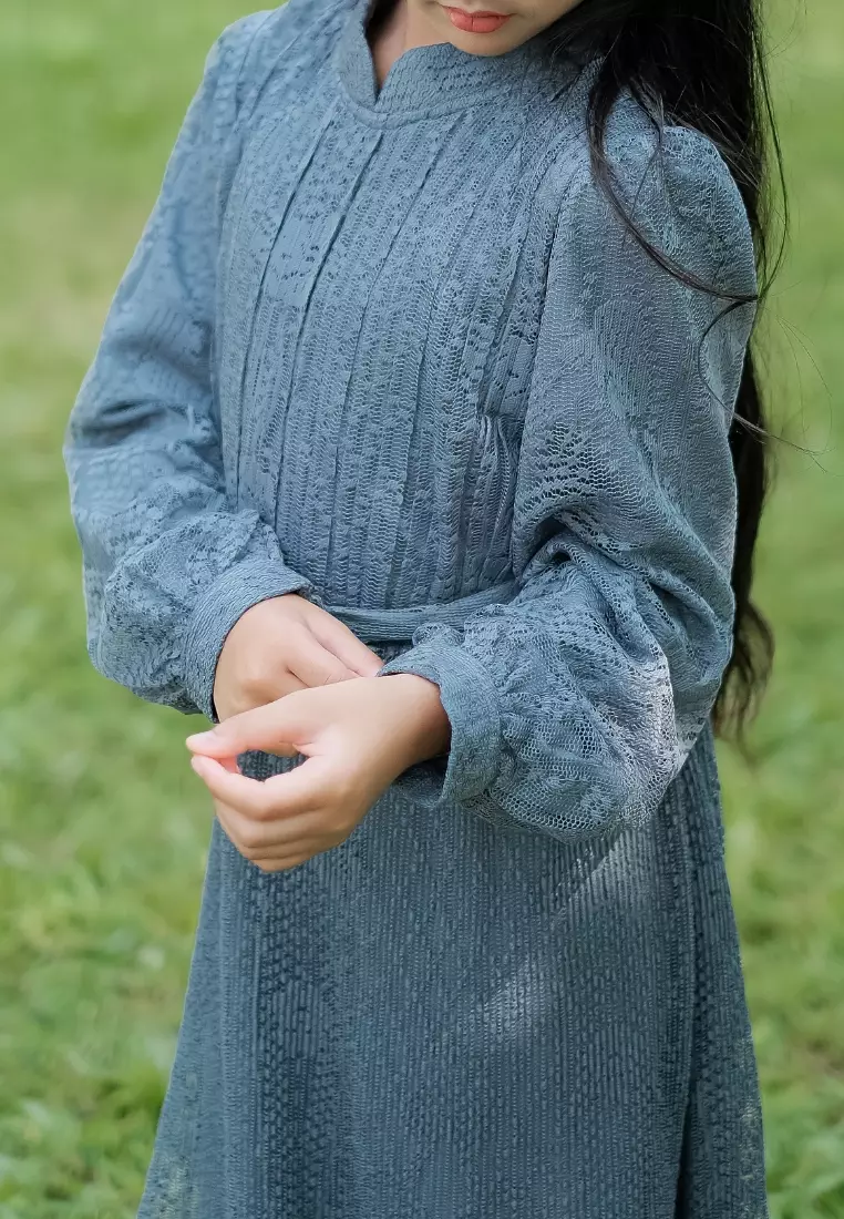 Ivanka Dress - Steel Blue Kids