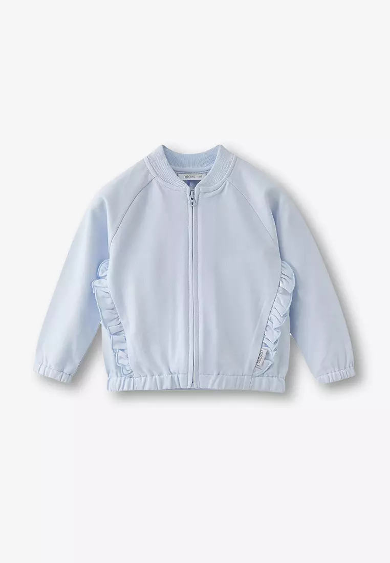 Girls blue discount bomber jacket
