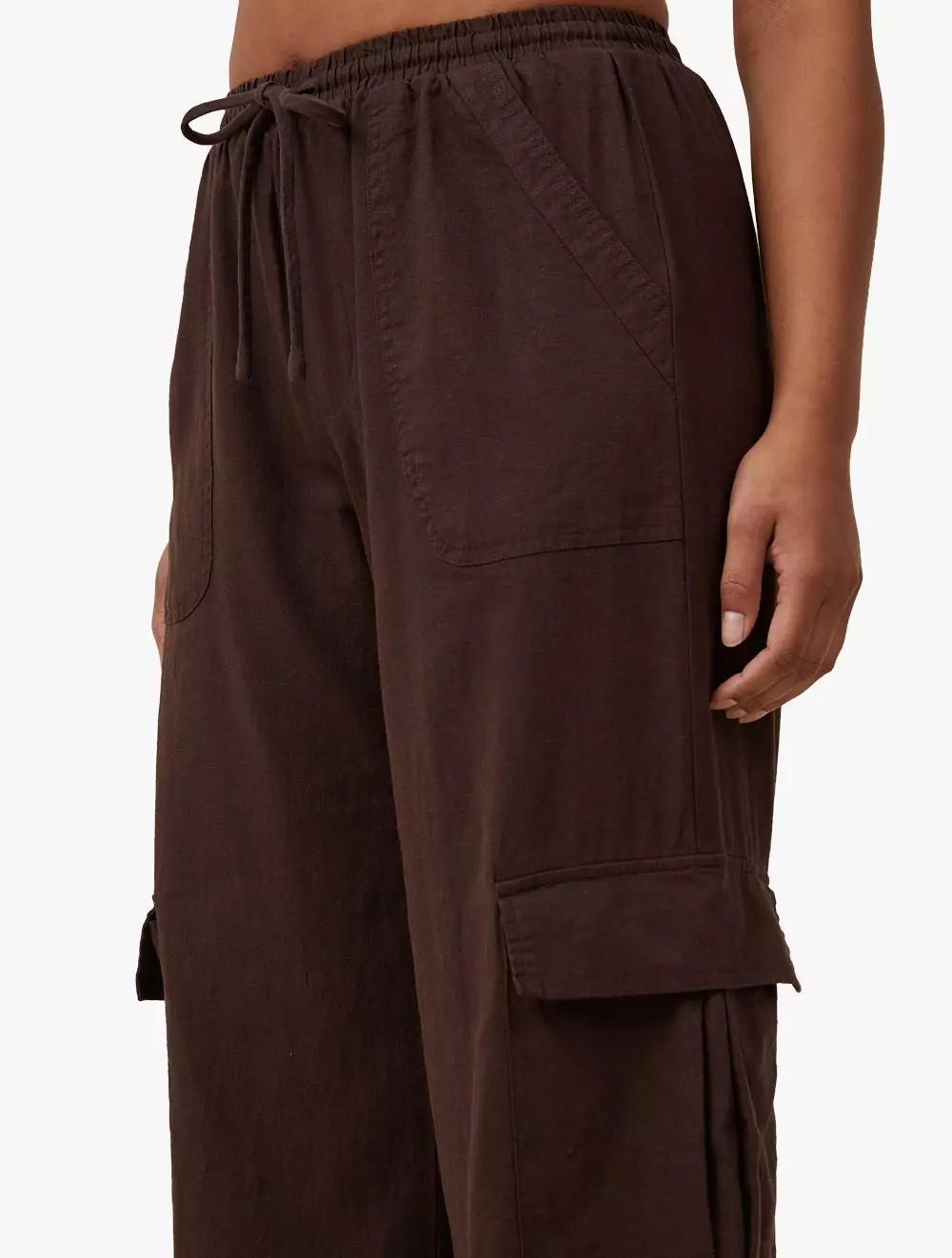 Cotton On -  Pakaian Wanita  - Haven Utility Wide Leg Pant Asia Fit - Dark Oak