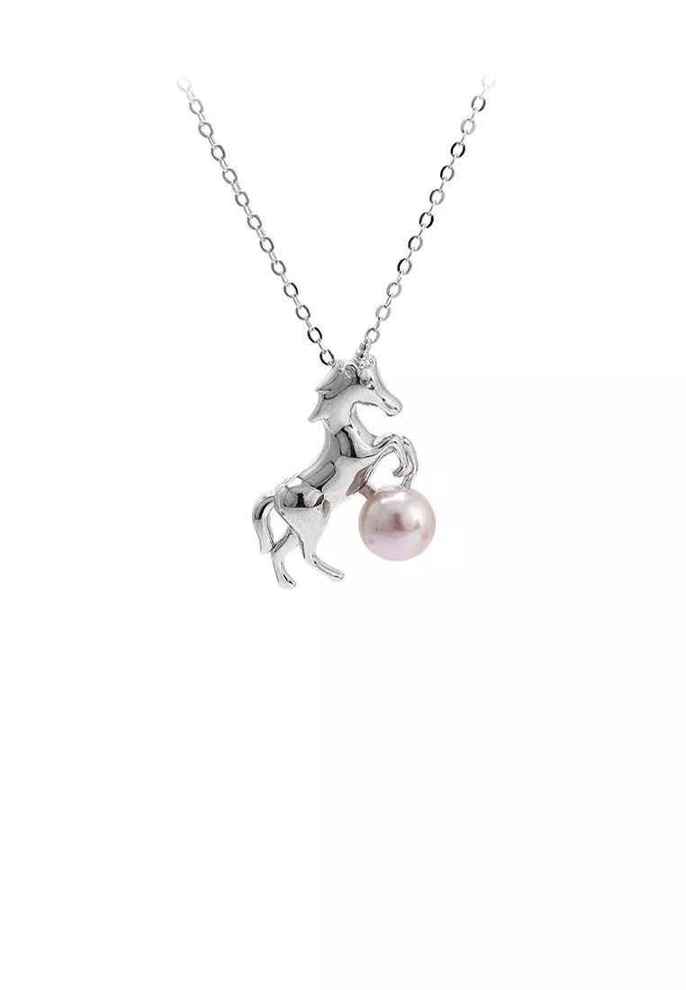 Freshwater Pearl Unicorn Pearl Necklace Buy Mooclife 925 Sterling