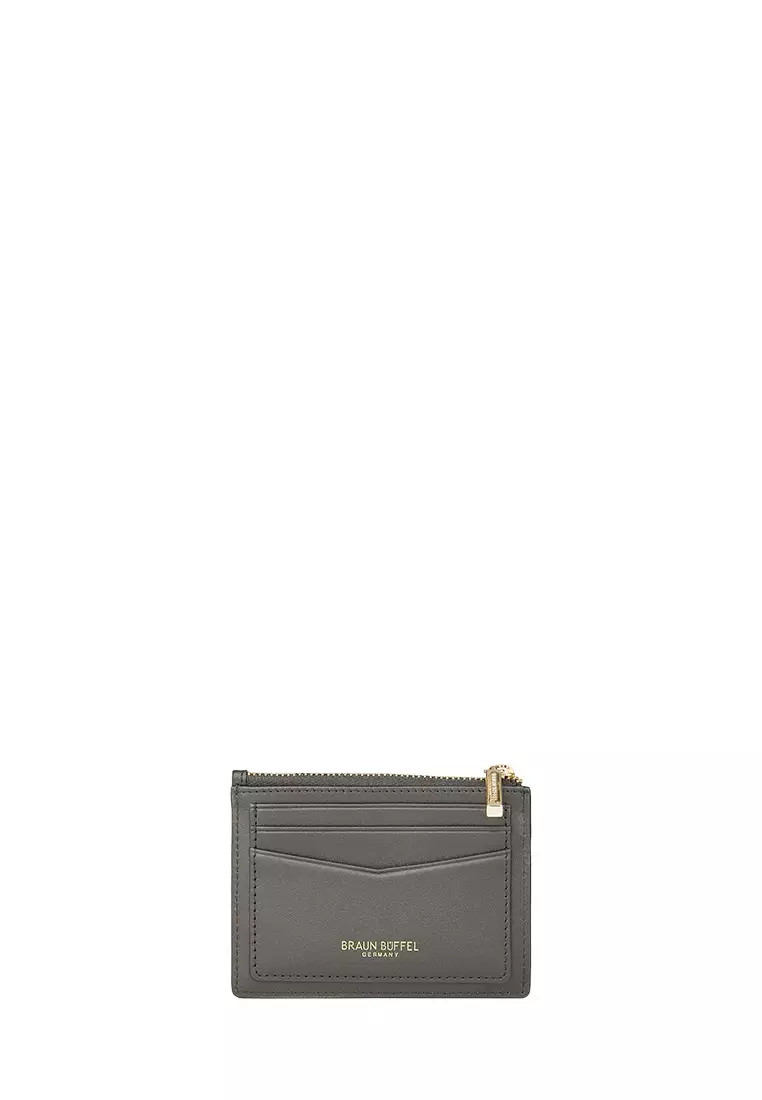 Ville Coin Holder With External Card Slots In Black