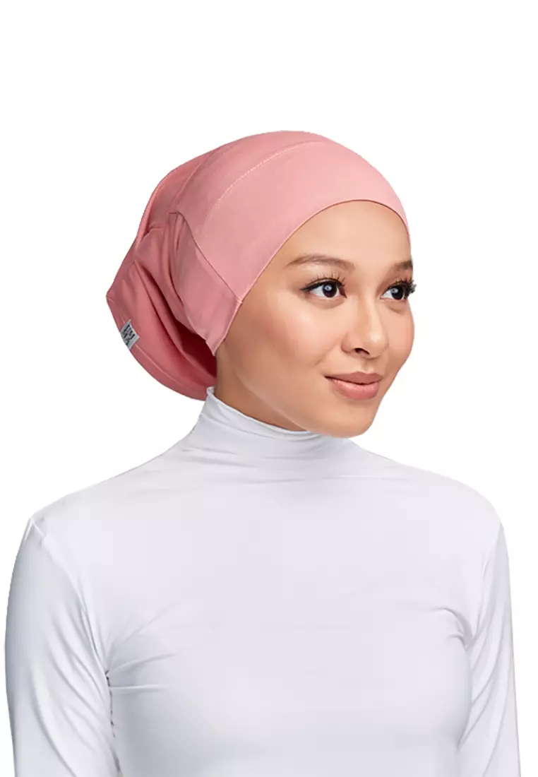 Umma Aza Inner Cap Cotton Lycra in Coral
