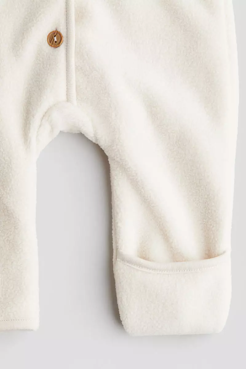 Hooded fleece all-in-one suit