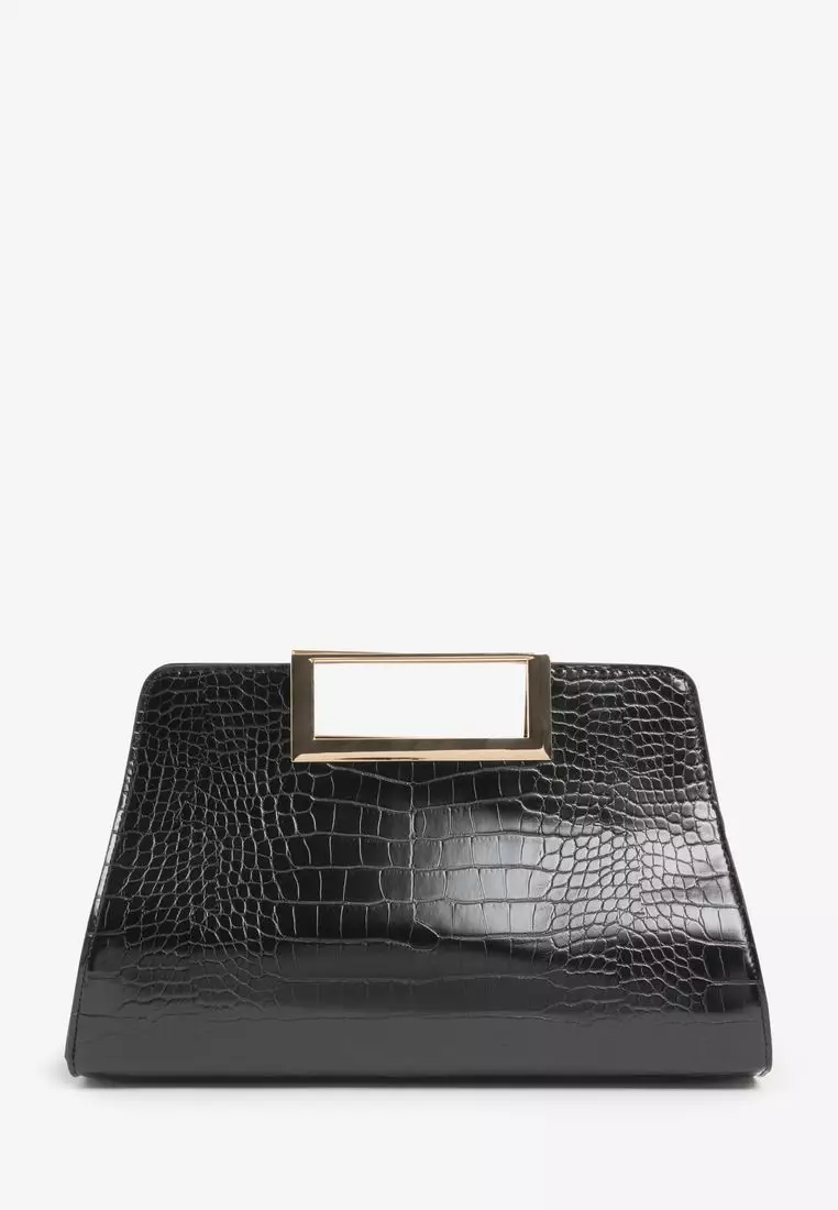 Next black deals clutch bag