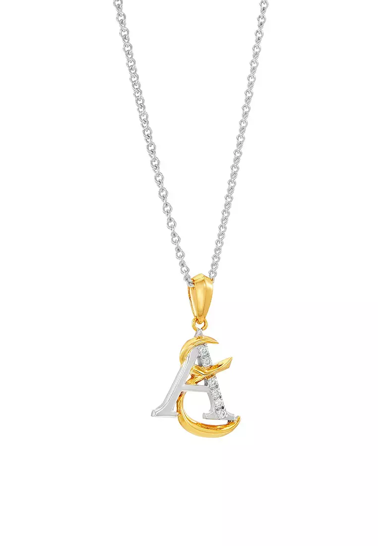 HABIB TULUS | Diamond Necklace in 375/9K Yellow and White Gold (Alphabet) 560710724(A-AIN)-WG