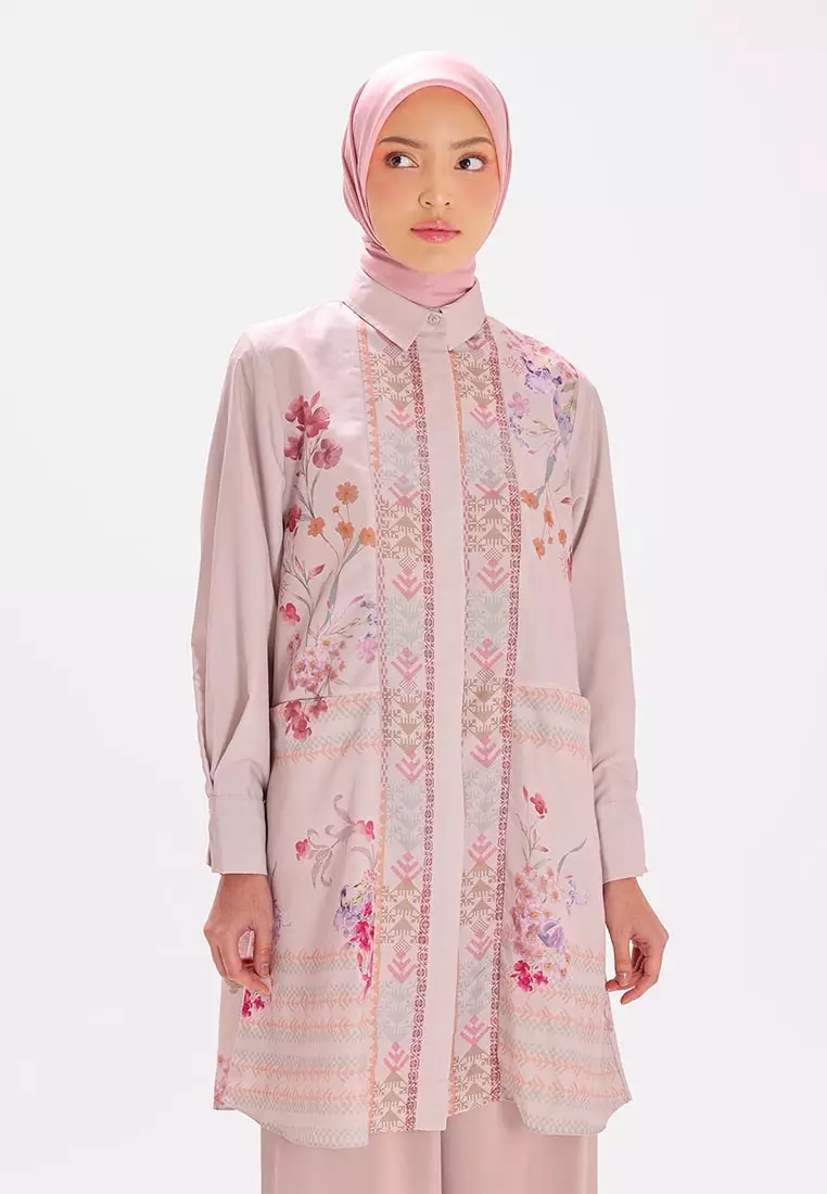 Ria Miranda Beige Pink Ilana Tunic
