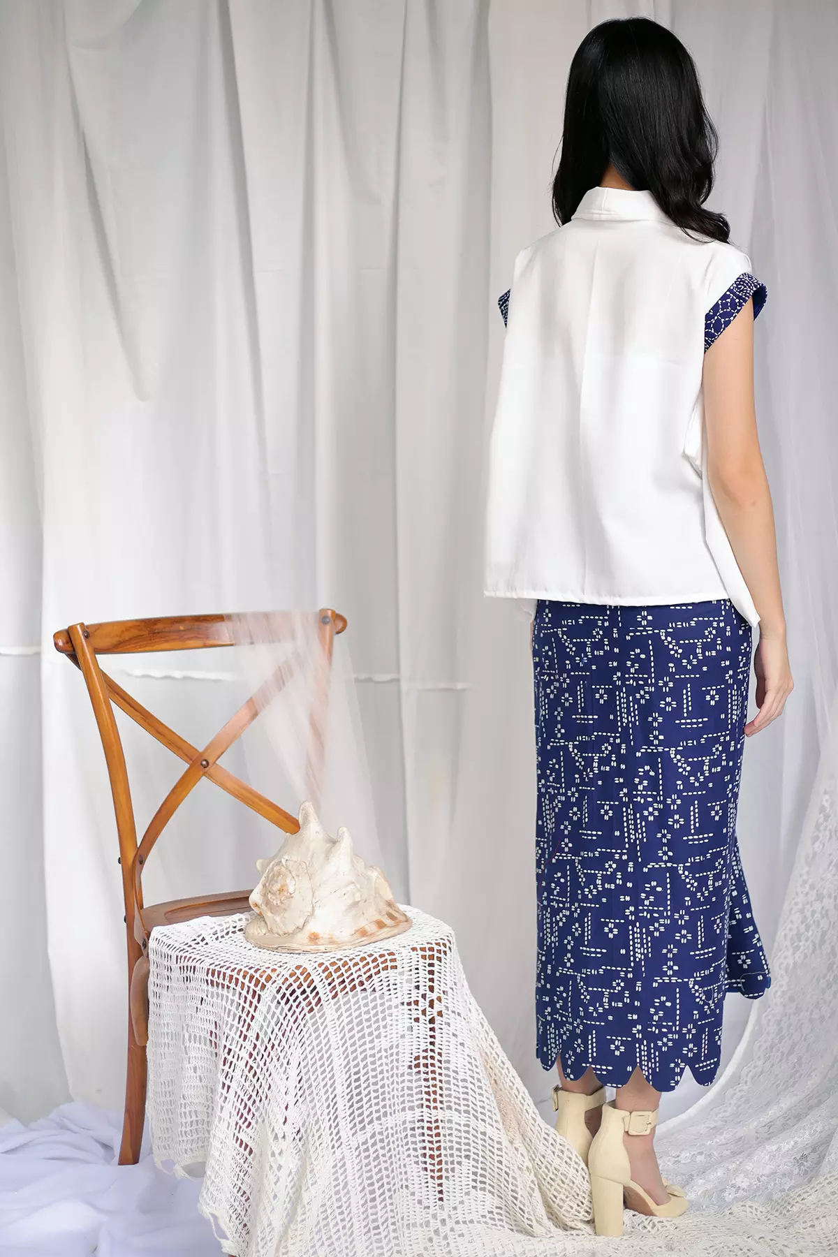 Kochi Sashiko Biru Batik Kebaya Raya