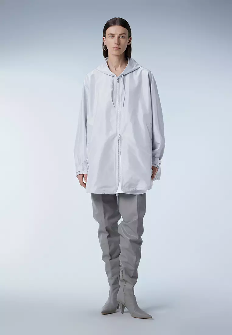 Loose hooded short windbreaker