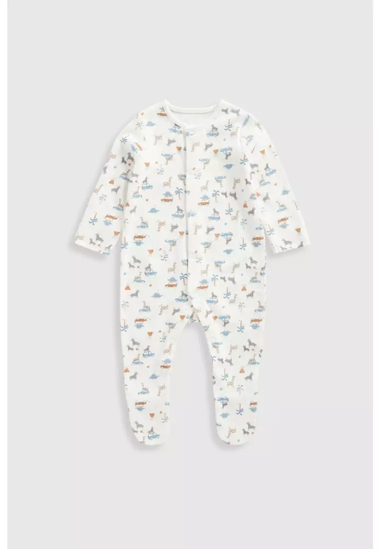 Zebra Baby Sleepsuits - 3 Pack