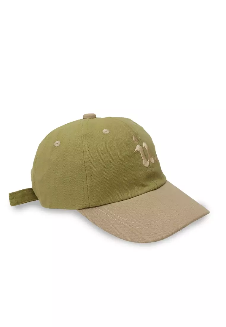 Fausto Topi Baseball Balita Pria Alphabet Inisial U Toddler Hat Material Cotton ORIGINAL - Green