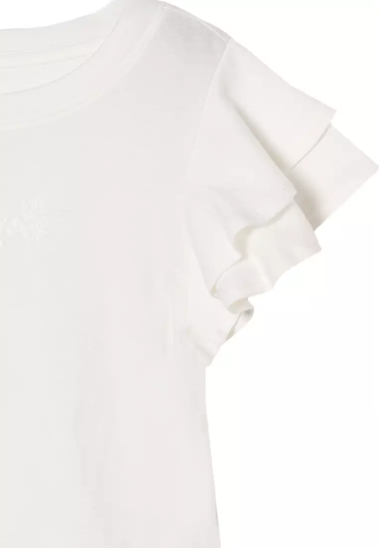 Ruffle Embroidery Tee
