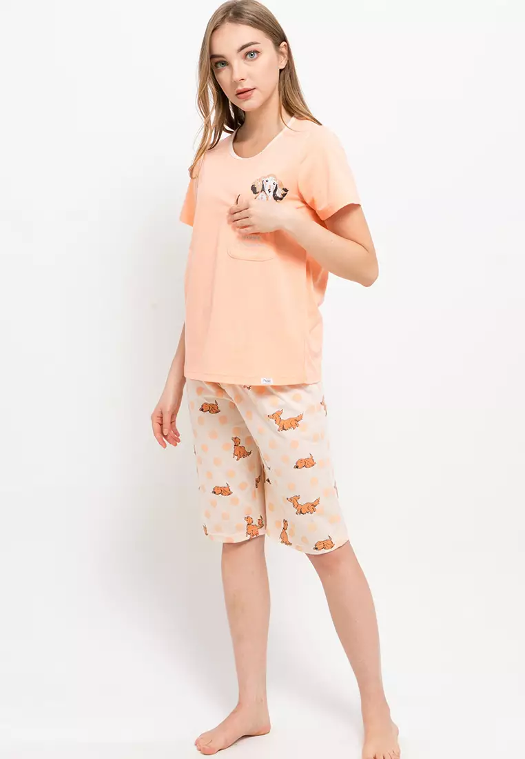Pyjama Pijama Short Sleeve Short Pants Sleepwear