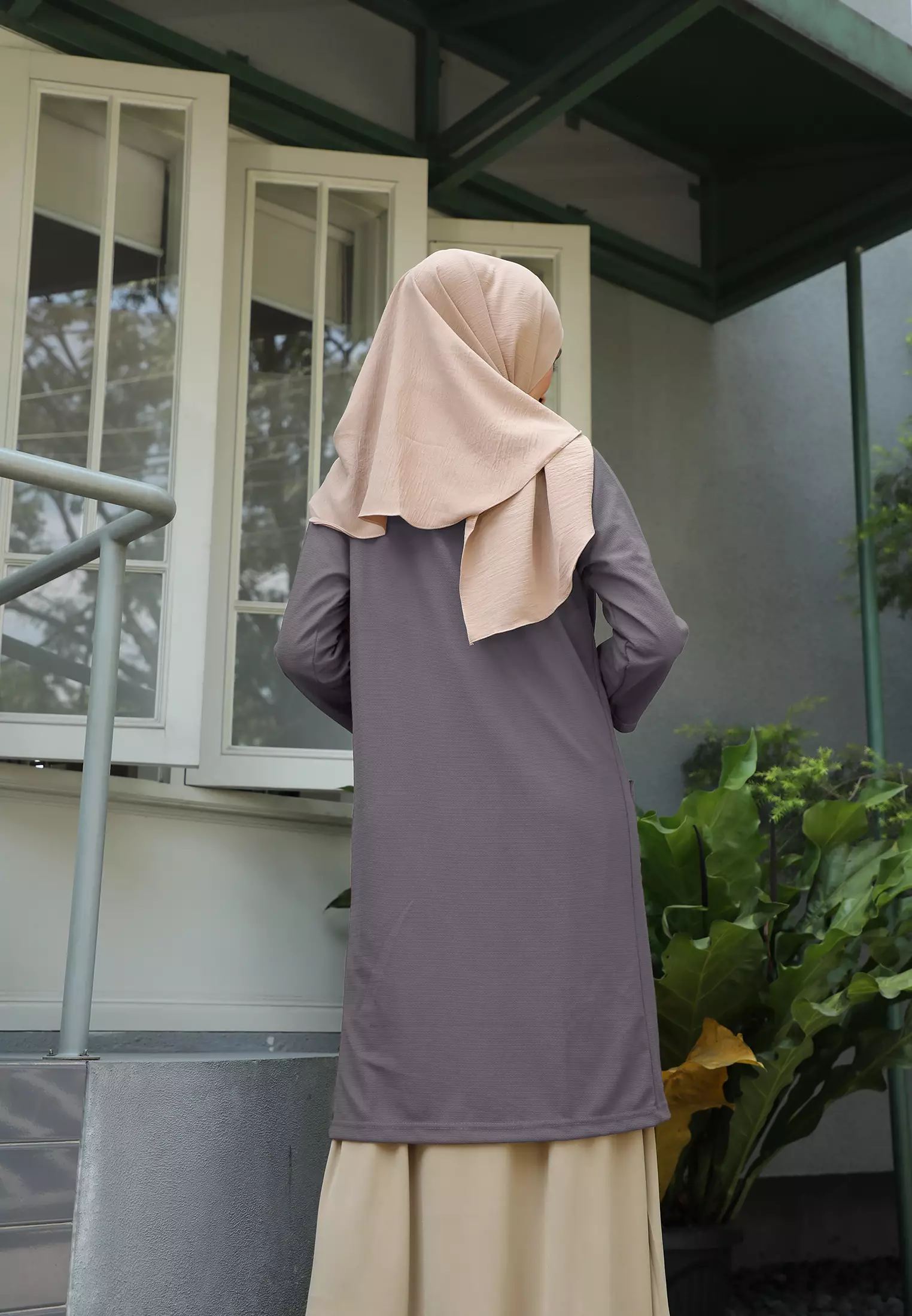 Amara Cardigan | Long Outer Ladies | Basic Outwear - Taupe Grey