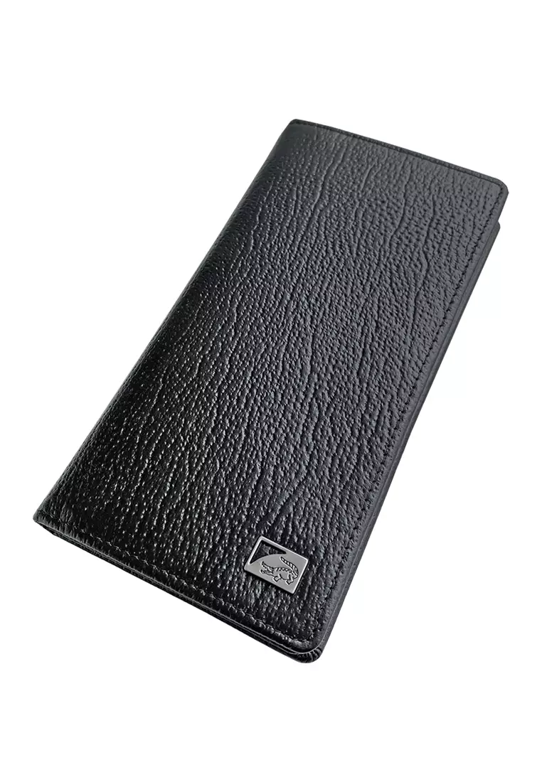 Crocodile H1802BY Dompet Tri-fold Wallet Leather Kulit Original - Hitam