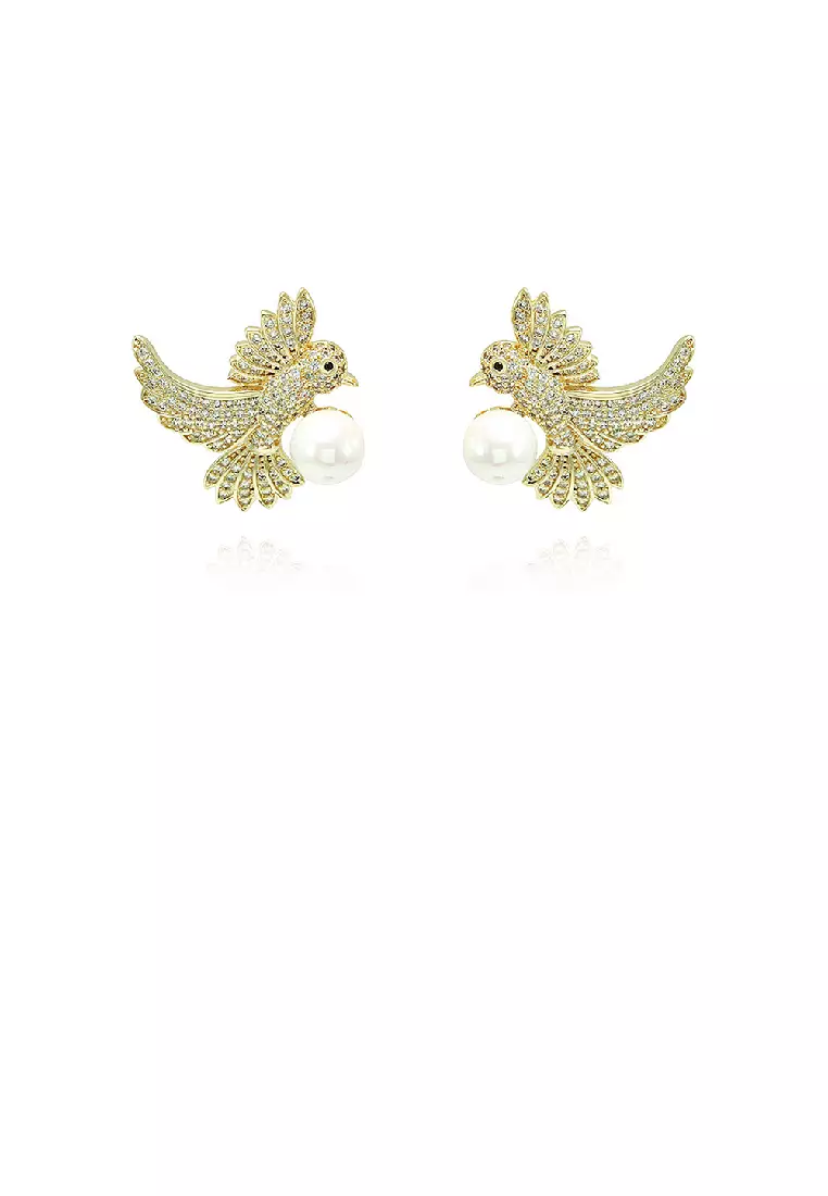 Gold dove earrings store