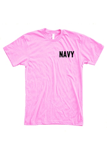 MRL Prints pink Pocket Navy T-Shirt Frontliner 478F0AAB02B7B9GS_1