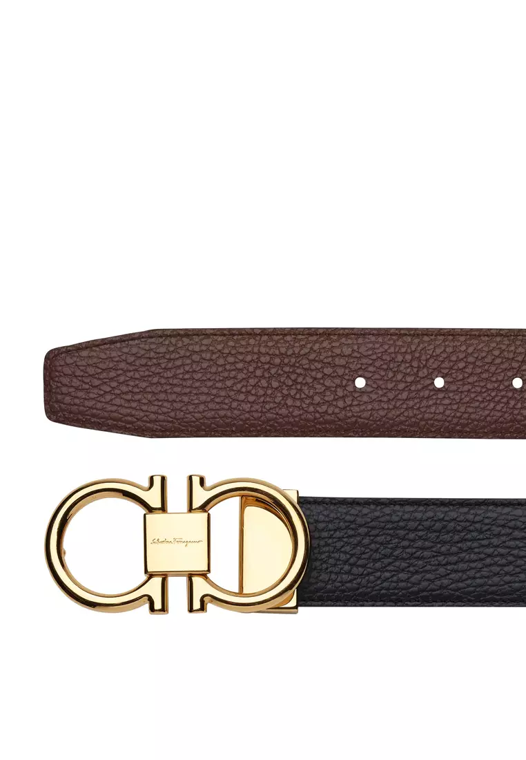 Men's Belt in Black and Cocoa Color Combination 679938 764164 C
