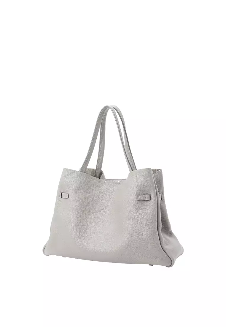 SAOIRSE Soft Structural Belt Tote Bag - Beige