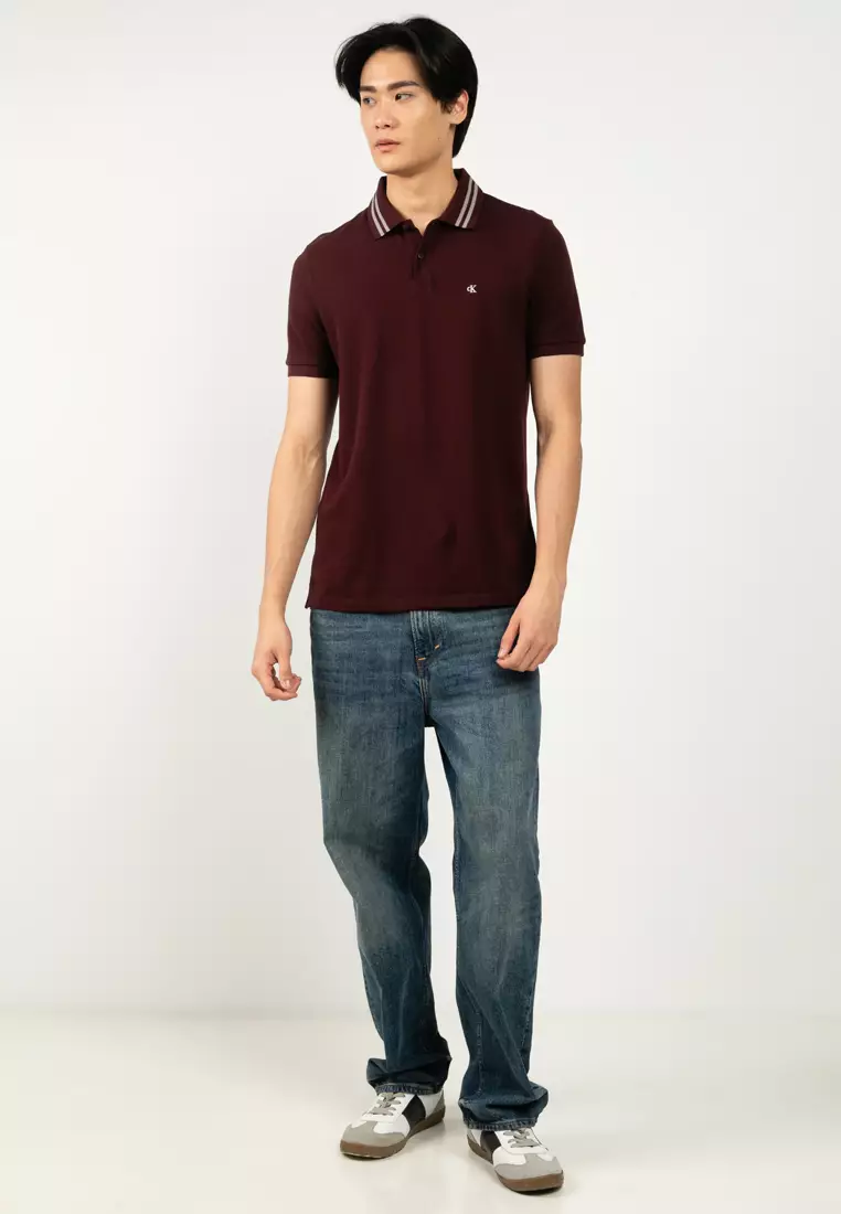 Monogram Pique Tipped Polo