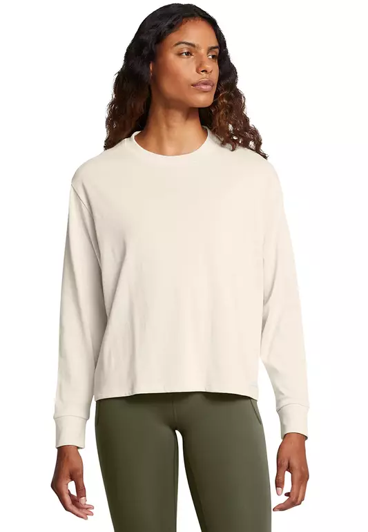 Heavyweight Boxy Cropped Long Sleeve T-Shirt