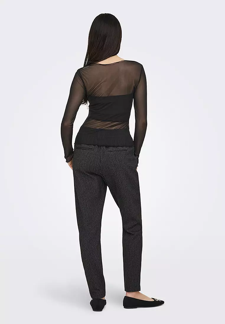 Long Sleeve Round Neck Jersey Top