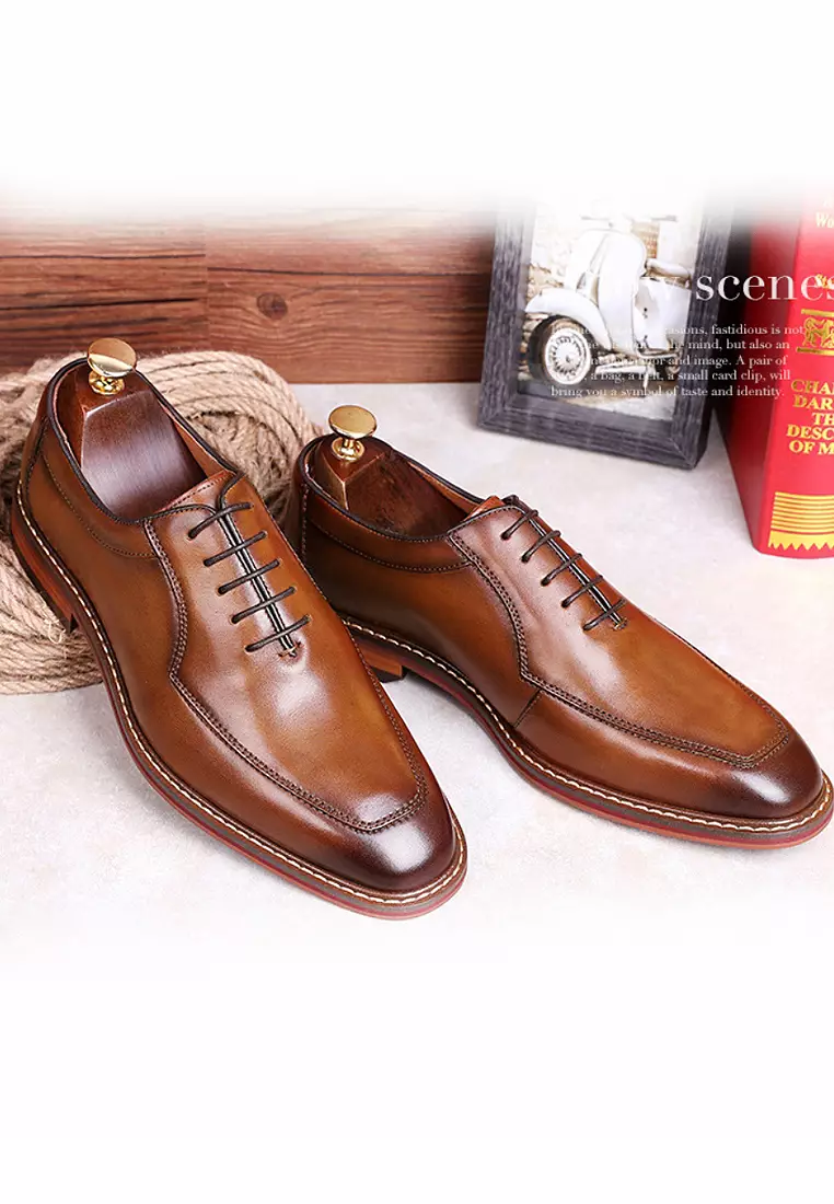 Suede patchwork business Footwear