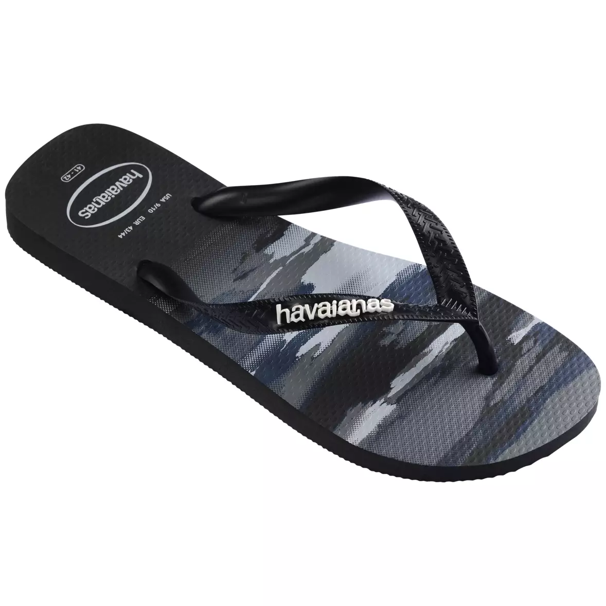 Havaianas Top Camu Black/Black/White - Sandal Pria
