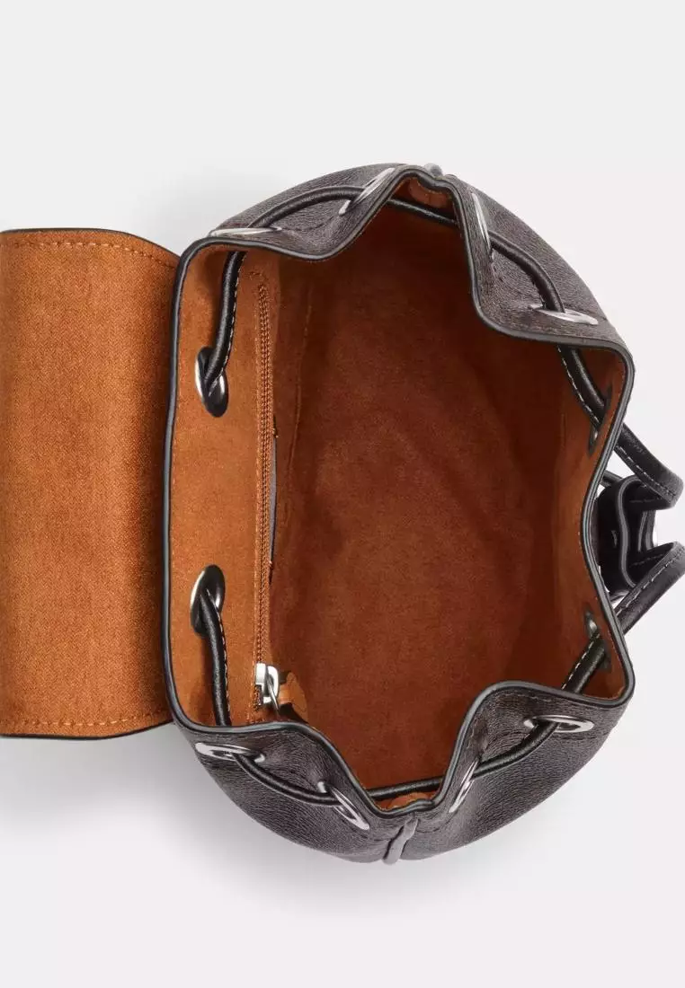 Coach Amelia Convertible Backpack In Signature Canvas Brown Black