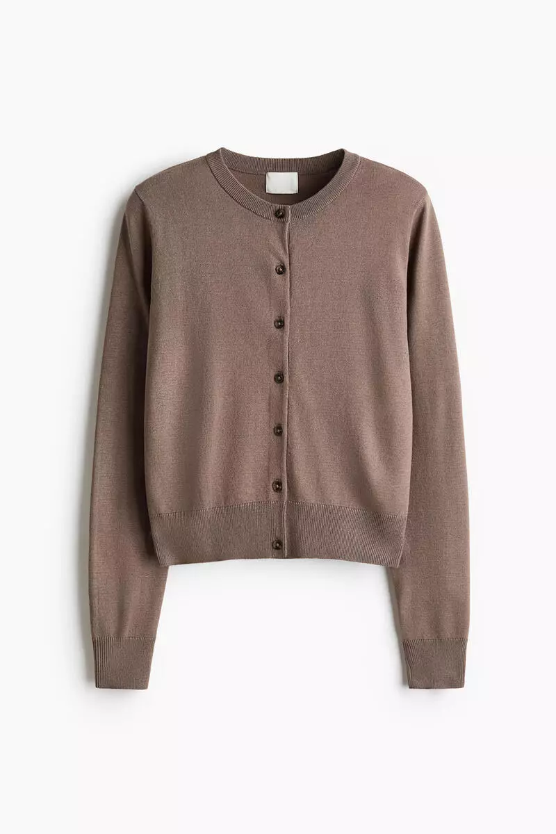 Fine-knit cardigan