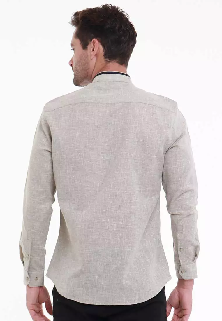 MAGINOT BUQOT BROWN Koko Slim Fit Lengan Panjang