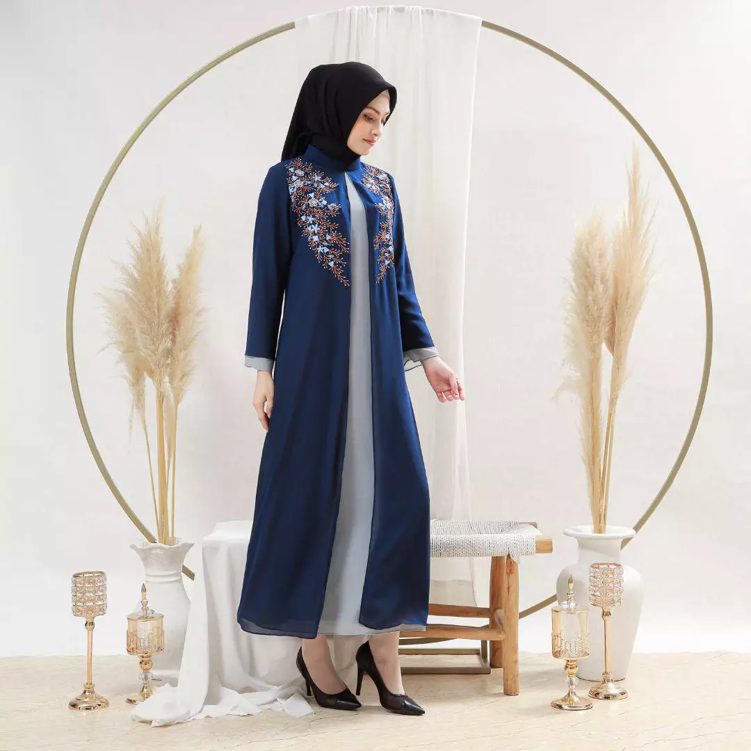 EPC Gamis Adele - Navy Grey - Embroidery Collection