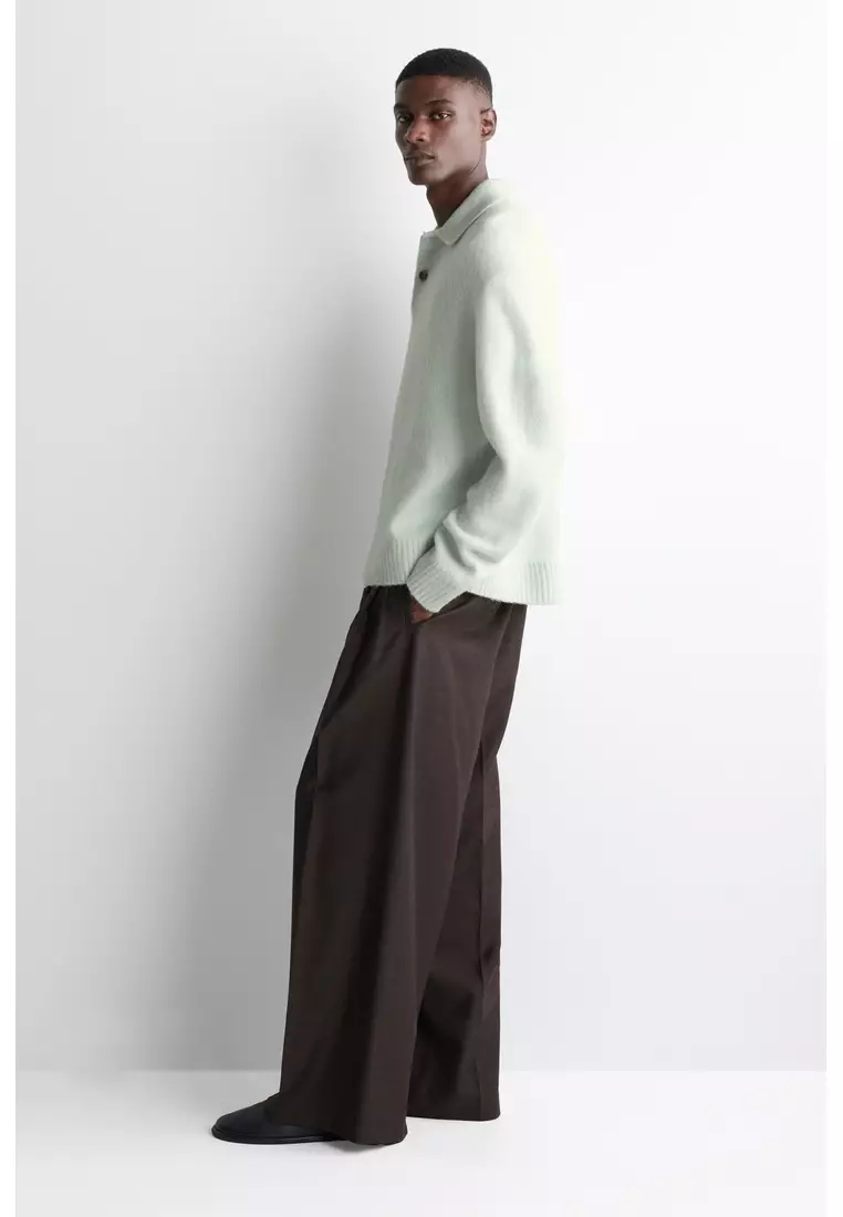 BRUSHED-WOOL POLO SHIRT