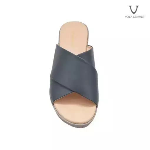 Sandal Kulit Asli Voila Jewel Grey