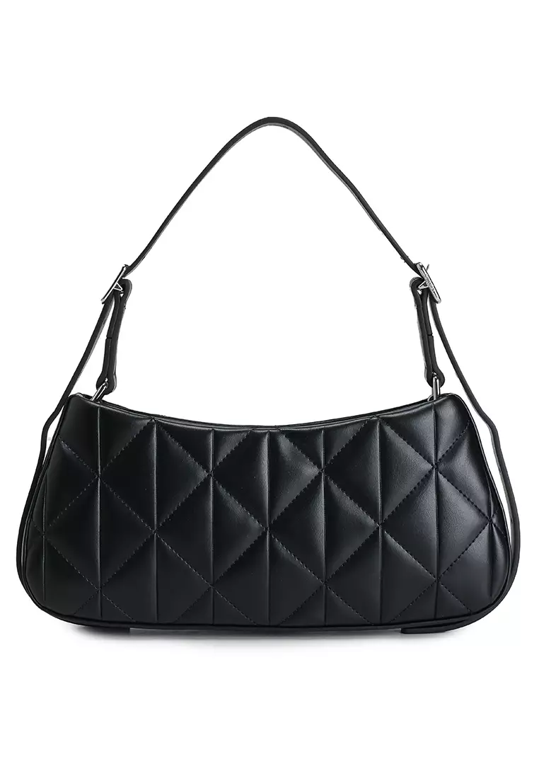 Quilted Emblem Logo Small Shoulder Bag - Calvin Klein Accessories