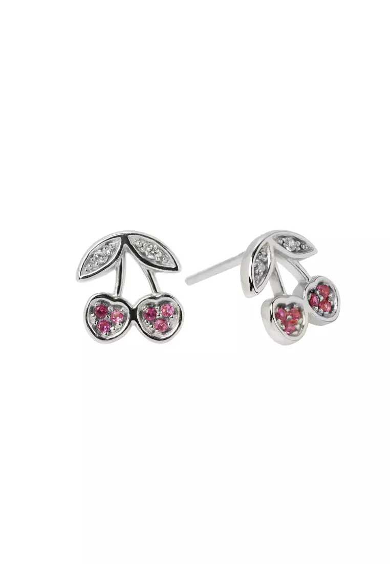 Sterling silver store cherry earrings