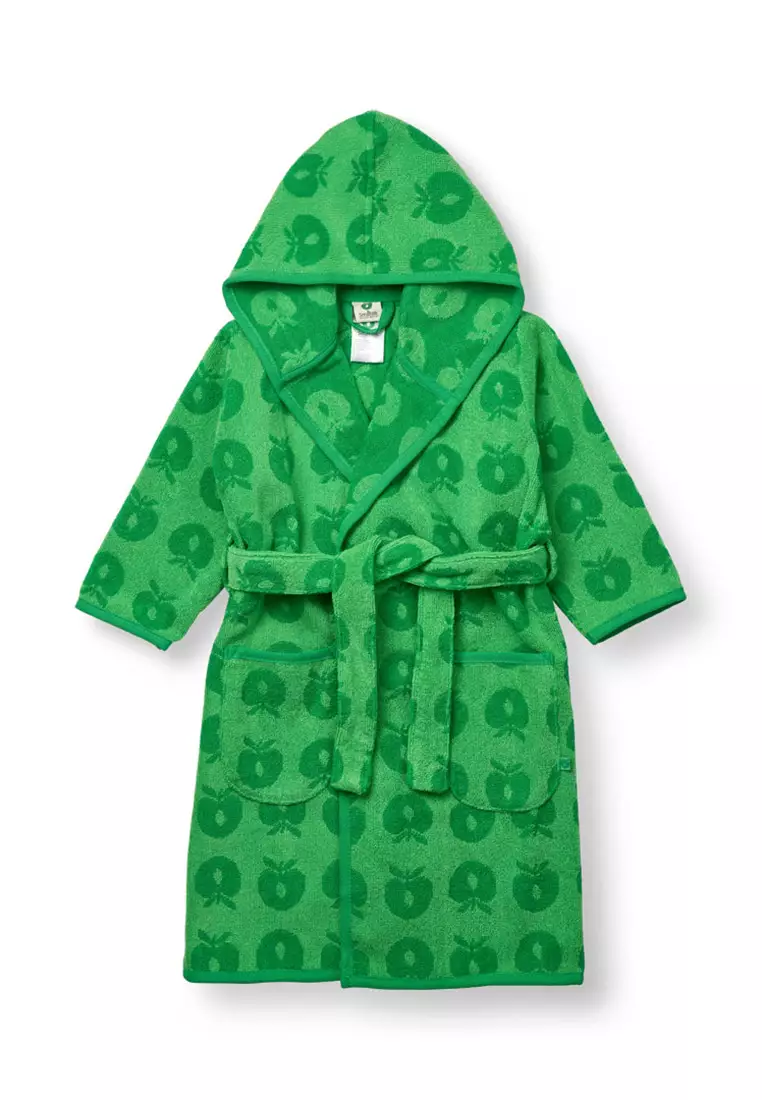 Bathrobe with apples