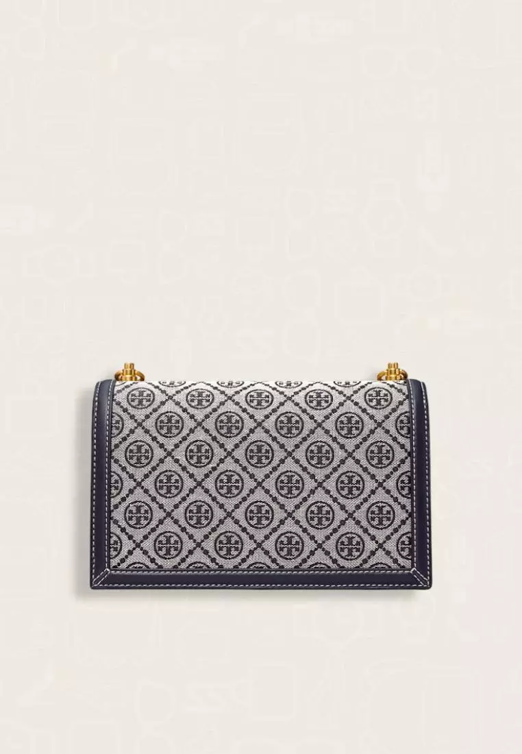 Tory Burch T Monogram Jacquard Shoulder Bag Tory Navy